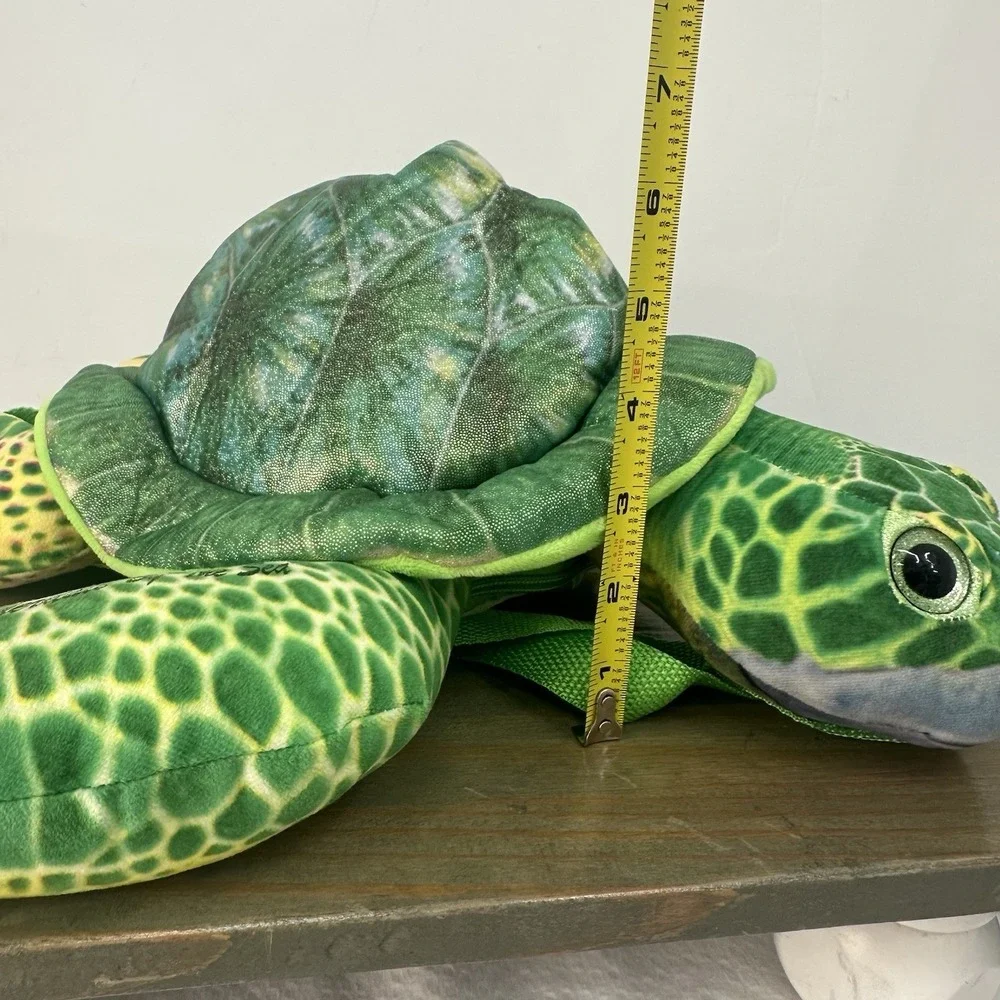 Sea Turtle Plush Kids Mini Backpack Zip Pouch Adjustable 